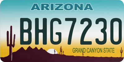 AZ license plate BHG7230