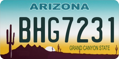 AZ license plate BHG7231