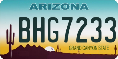 AZ license plate BHG7233