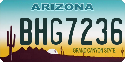 AZ license plate BHG7236
