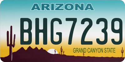 AZ license plate BHG7239
