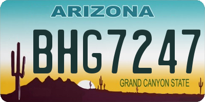 AZ license plate BHG7247