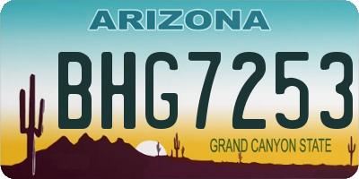 AZ license plate BHG7253