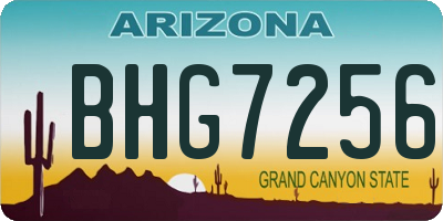 AZ license plate BHG7256