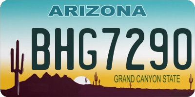 AZ license plate BHG7290