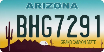 AZ license plate BHG7291