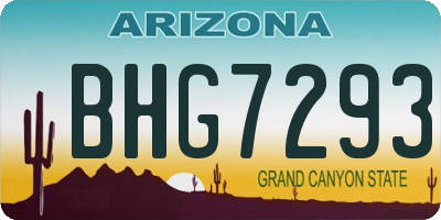AZ license plate BHG7293