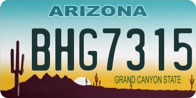 AZ license plate BHG7315
