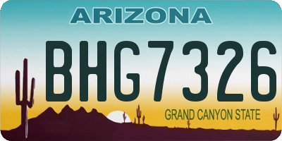 AZ license plate BHG7326