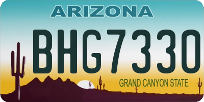 AZ license plate BHG7330