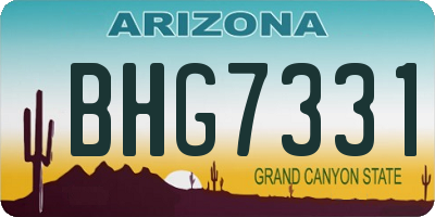 AZ license plate BHG7331