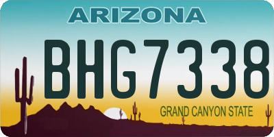 AZ license plate BHG7338