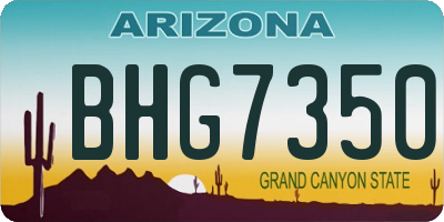 AZ license plate BHG7350