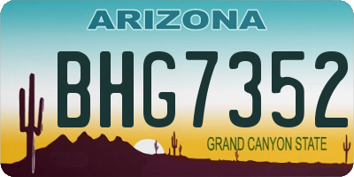 AZ license plate BHG7352
