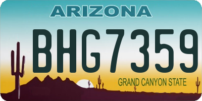 AZ license plate BHG7359