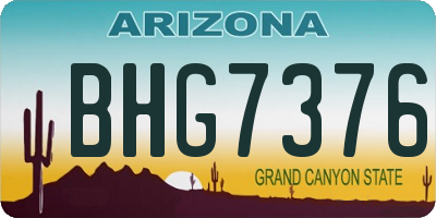 AZ license plate BHG7376