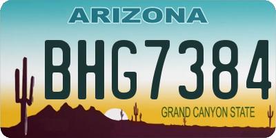AZ license plate BHG7384