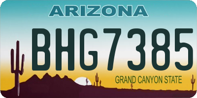 AZ license plate BHG7385