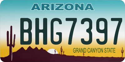 AZ license plate BHG7397