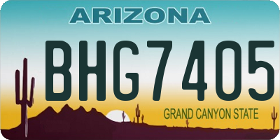 AZ license plate BHG7405