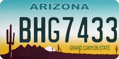 AZ license plate BHG7433