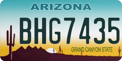 AZ license plate BHG7435