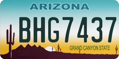 AZ license plate BHG7437