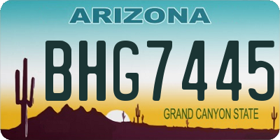 AZ license plate BHG7445