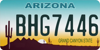 AZ license plate BHG7446