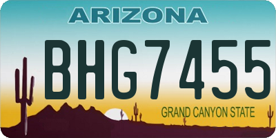 AZ license plate BHG7455