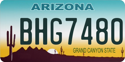 AZ license plate BHG7480