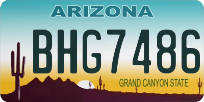 AZ license plate BHG7486