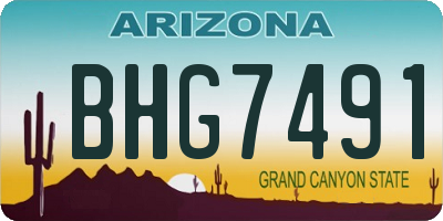 AZ license plate BHG7491