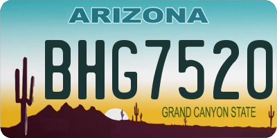AZ license plate BHG7520