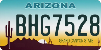 AZ license plate BHG7528
