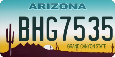 AZ license plate BHG7535