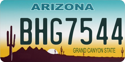 AZ license plate BHG7544