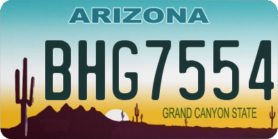 AZ license plate BHG7554