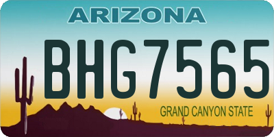 AZ license plate BHG7565