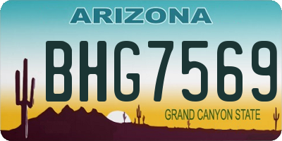 AZ license plate BHG7569