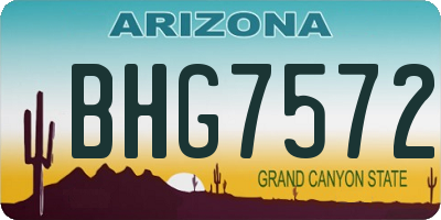 AZ license plate BHG7572
