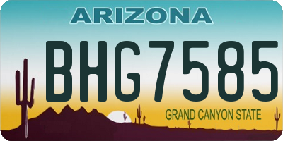 AZ license plate BHG7585