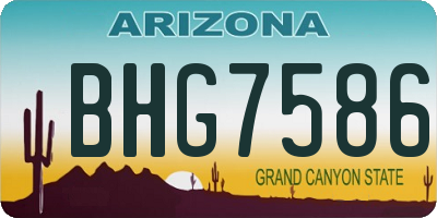 AZ license plate BHG7586