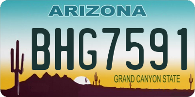 AZ license plate BHG7591