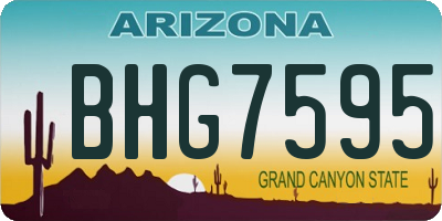AZ license plate BHG7595