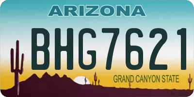 AZ license plate BHG7621