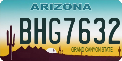 AZ license plate BHG7632