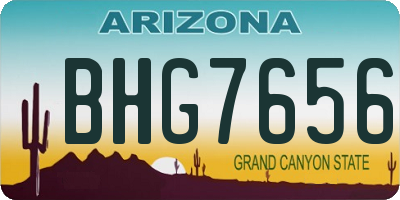 AZ license plate BHG7656