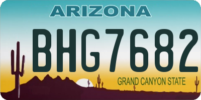AZ license plate BHG7682