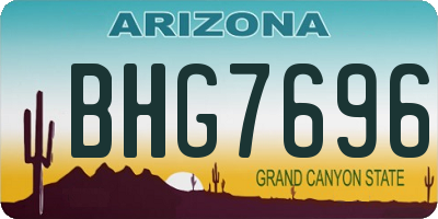 AZ license plate BHG7696